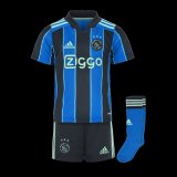 21/22 Ajax Away Kids Soccer Jersey+Short+Socks