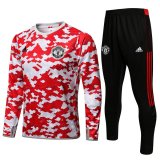 21/22 Manchester United Red - White Soccer Training Suit Mens
