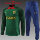 2024 Portugal Green Soccer Training Suit Kids