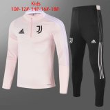 21/22 Juventus Pink Soccer Training Suit(Sweatshirt + Pants) Kids