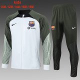 23/24 Barcelona Light Greenish Soccer Training Suit Jacket + Pants Kids