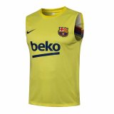 21/22 Barcelona Yellow Soccer Singlet Jersey Man