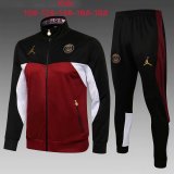 21/22 PSG x Jordan Maroon Soccer Training Suit (Jacket + Pants) Kids