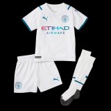 21/22 Manchester City Away Kids Soccer Jersey+Short+Socks