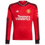 (Long Sleeve) 23/24 Manchester United Home Soccer Jersey Mens