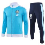 23/24 Manchester City Skye Blue Soccer Training Suit Jacket + Pants Mens