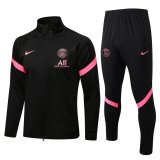 21/22 PSG Black Soccer Training Suit (Jacket + Pants) Mens