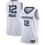 Memphis Grizzlies 2022/2023 White Swingman Jersey Association Edition Man (MORANT #12)