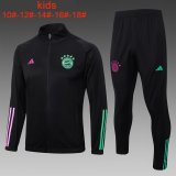23/24 Bayern Munich Black Soccer Training Suit Jacket + Pants Kids