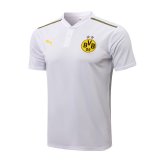 21/22 Borussia Dortmund White Soccer Polo Jersey Mens