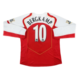 (Retro Bergkamp #10) 2004/2005 Arsenal Home Long Sleeve Soccer Jersey Mens