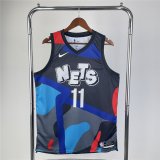 (IRVING - 11) 22/23 Brooklyn Nets Blue Kaws Swingman Jersey City Edition Mens