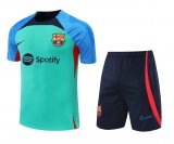 22/23 Barcelona Green Soccer Jersey + Shorts Mens