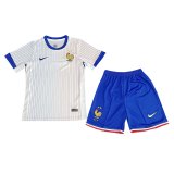 2024 France Away Soccer Jersey + Shorts Kids
