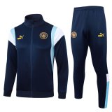 23/24 Manchester City Royal Soccer Training Suit Jacket + Pants Mens