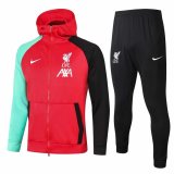 2020-21 Liverpool Hoodie Red Men Soccer Training Suit