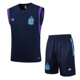 2023 Argentina Royal Soccer Training Suit Singlet + Short Mens
