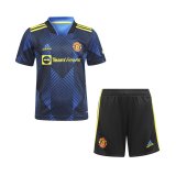 21/22 Manchester United Third Kids Soccer Jersey + Short
