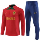 2024 Portugal Red Soccer Training Suit Mens