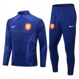 2022 Netherlands Blue Soccer Training Suit Mens