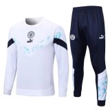22/23 Manchester City White - Royal Soccer Training Suit Mens