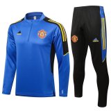 21/22 Manchester United Blue Soccer Traning Suit Mens