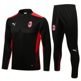 21/22 AC Milan Black Soccer Training Suit Mens