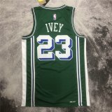 (IVEY - 23) 22/23 Detroit Pistons Green Swingman Jersey City Edition Mens