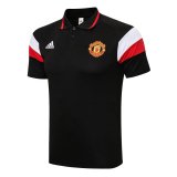21/22 Manchester United Black III Soccer Polo Jersey Mens