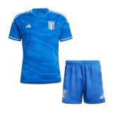 2023 Italy Home Soccer Jersey + Shorts Kids