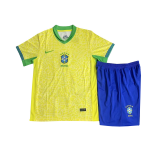 2024 Brazil Home Soccer Jersey + Shorts Kids