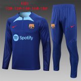 22/23 Barcelona Blue Soccer Training Suit Kids