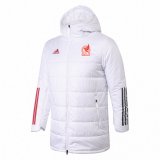 2022 Mexico White Soccer Winter Cotton Jacket Mens
