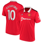 (Rashford #10) 22/23 Manchester United Home Soccer Jersey Mens