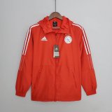22/23 Ajax Red Soccer Windrunner Jacket Mens