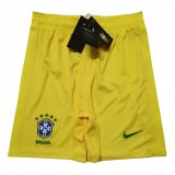 2021 Brazil Home Yellow Soccer Shorts Mens