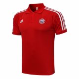 21/22 Bayern Munich Red Soccer Polo Jersey Mens