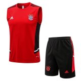 22/23 Bayern Munich Red Soccer Singlet + Shorts Mens