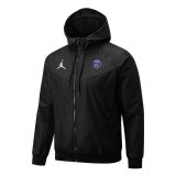 22/23 PSG x Jordan Black All Weather Windrunner Soccer Jacket Mens