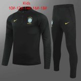 20/21 Brazil Black Soccer Training Suit Kids