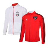 23/24 Sao Paulo FC Full-Zip On-Field Team Logo Anthem Reversible All Weather Windrunner Soccer Jacket Mens