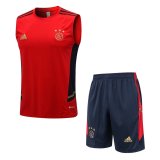 21/22 Ajax Red Soccer Training Suit Singlet + Short Mens