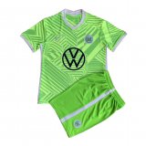 21/22 VfL Wolfsburg Home Soccer Jersey + Short Kids