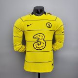 (Player Version) 21/22 Chelsea Away Long Sleeve Mens Soccer Jersey