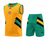 23/24 Bayern Munich Yellow Soccer Training Suit Singlet + Short Mens