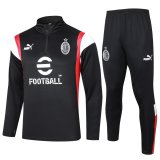 23/24 AC Milan Black II Soccer Training Suit Sweatshirt + Pants Mens