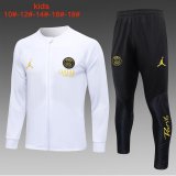 23/24 PSG x Jordan White Soccer Training Suit Jacket + Pants Kids