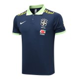 2023 Brazil Navy Soccer Polo Jersey Mens