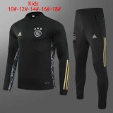 20/21 Ajax UCL Black Kids Soccer Training Suit