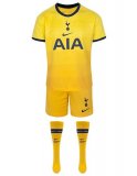 20/21 Tottenham Hotspur Third Yellow Kids Soccer Whole Kit (Jersey + Short + Socks)